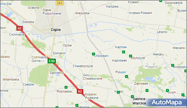 mapa Chorzepin, Chorzepin na mapie Targeo