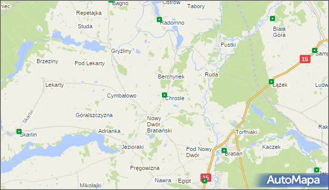 mapa Chrośle, Chrośle na mapie Targeo