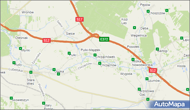 mapa Chrząchówek, Chrząchówek na mapie Targeo