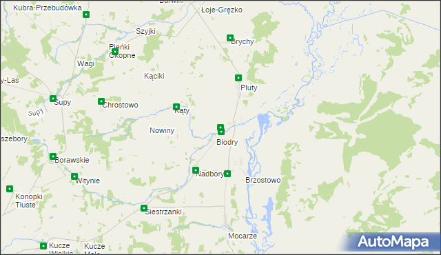 mapa Chyliny gmina Jedwabne, Chyliny gmina Jedwabne na mapie Targeo