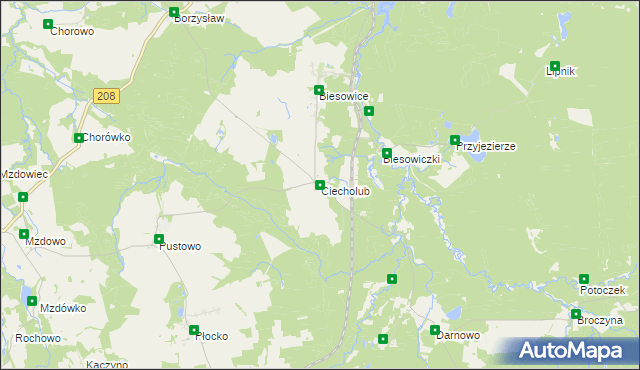 mapa Ciecholub, Ciecholub na mapie Targeo