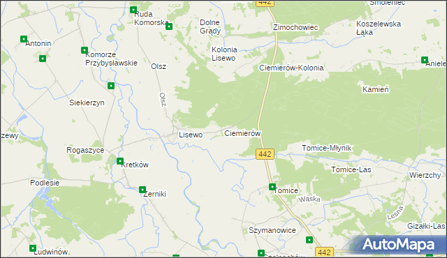 mapa Ciemierów, Ciemierów na mapie Targeo