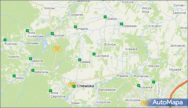 mapa Cukrówka, Cukrówka na mapie Targeo