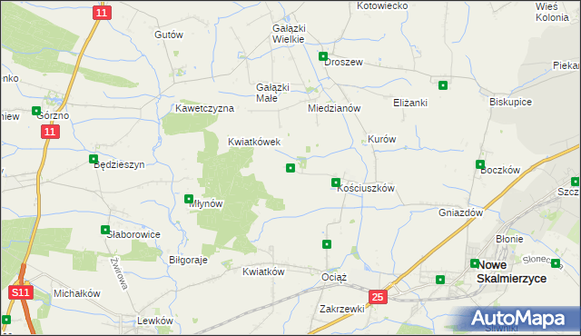 mapa Czachory, Czachory na mapie Targeo