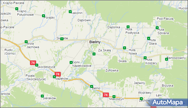 mapa Czaplów, Czaplów na mapie Targeo