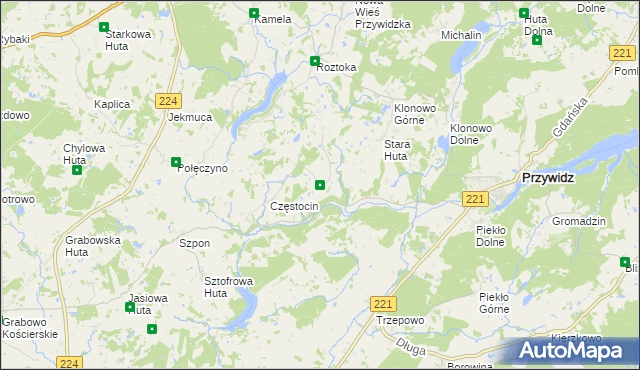 mapa Czarna Huta, Czarna Huta na mapie Targeo