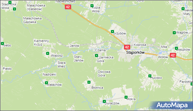 mapa Czarniecka Góra, Czarniecka Góra na mapie Targeo