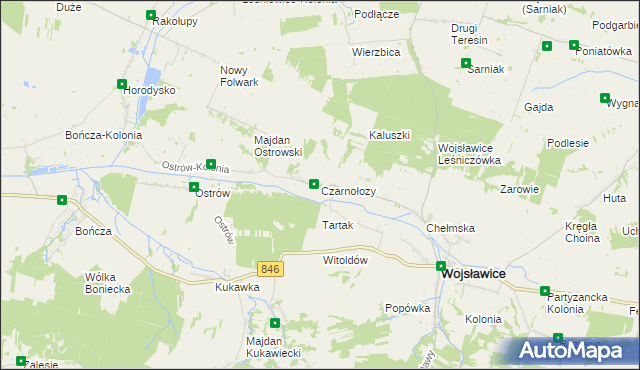 mapa Czarnołozy, Czarnołozy na mapie Targeo