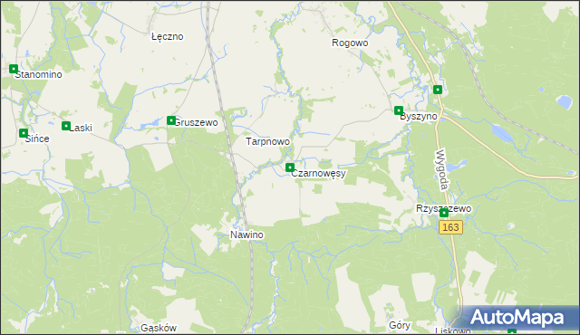 mapa Czarnowęsy, Czarnowęsy na mapie Targeo