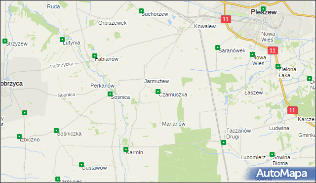 mapa Czarnuszka, Czarnuszka na mapie Targeo