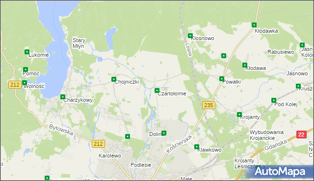 mapa Czartołomie, Czartołomie na mapie Targeo