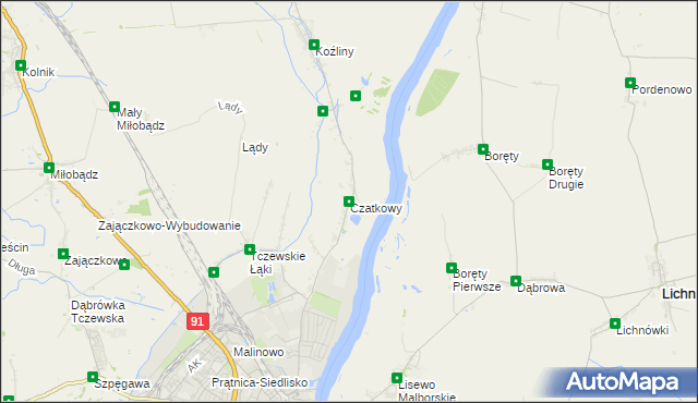 mapa Czatkowy, Czatkowy na mapie Targeo