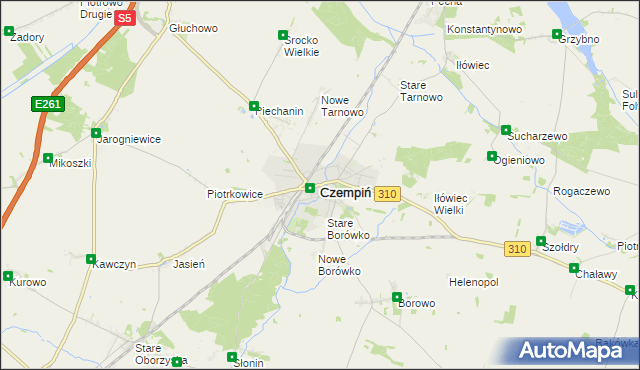 mapa Czempiń, Czempiń na mapie Targeo