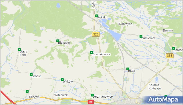 mapa Czernikowice, Czernikowice na mapie Targeo