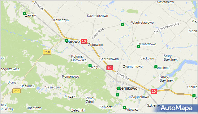 mapa Czernikówko, Czernikówko na mapie Targeo