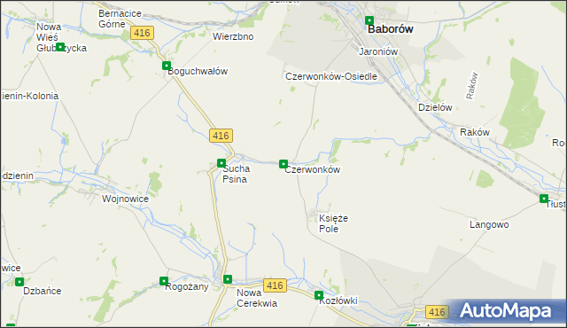 mapa Czerwonków, Czerwonków na mapie Targeo