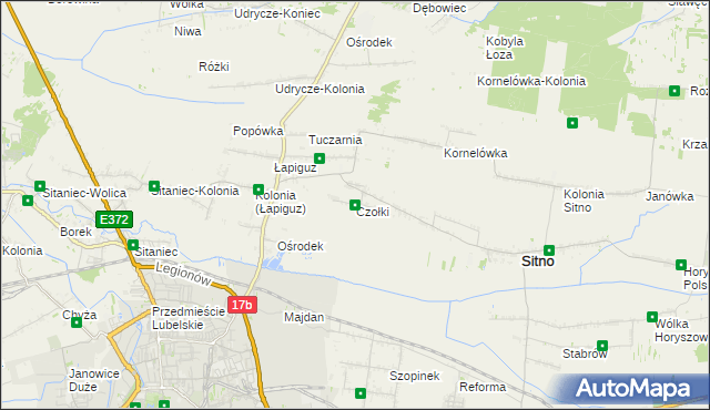 mapa Czołki, Czołki na mapie Targeo