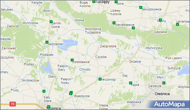 mapa Czyżów gmina Stopnica, Czyżów gmina Stopnica na mapie Targeo