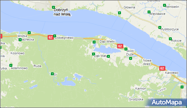 mapa Dąb Mały, Dąb Mały na mapie Targeo