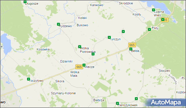 mapa Danowo gmina Rajgród, Danowo gmina Rajgród na mapie Targeo