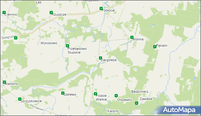 mapa Dargoleza, Dargoleza na mapie Targeo