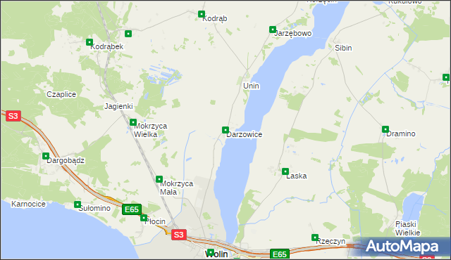 mapa Darzowice, Darzowice na mapie Targeo