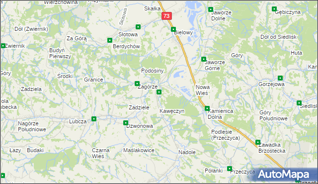 mapa Dęborzyn, Dęborzyn na mapie Targeo