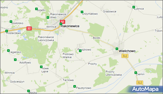 mapa Dębsko gmina Wielichowo, Dębsko gmina Wielichowo na mapie Targeo