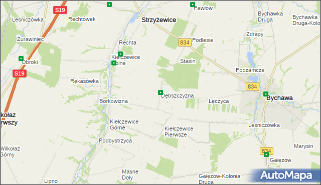 mapa Dębszczyzna, Dębszczyzna na mapie Targeo