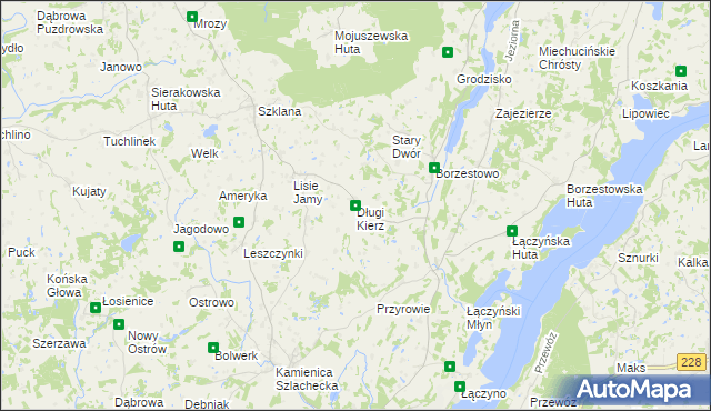 mapa Długi Kierz, Długi Kierz na mapie Targeo