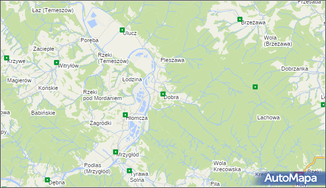 mapa Dobra gmina Sanok, Dobra gmina Sanok na mapie Targeo