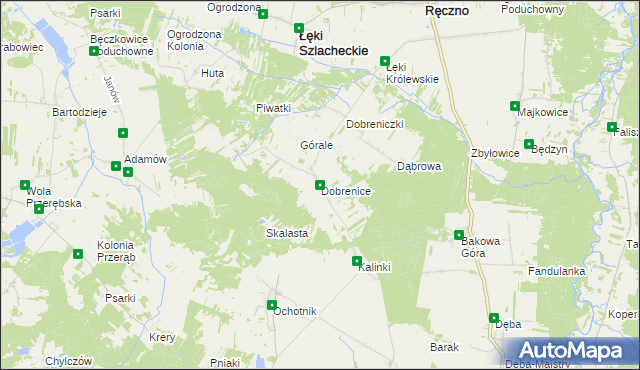 mapa Dobrenice, Dobrenice na mapie Targeo