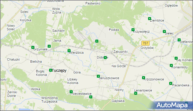 mapa Dobrów gmina Tuczępy, Dobrów gmina Tuczępy na mapie Targeo