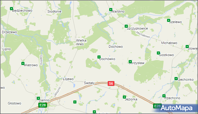 mapa Dochówko, Dochówko na mapie Targeo