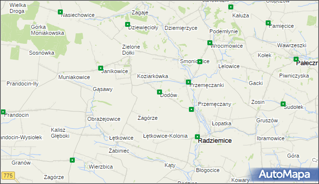 mapa Dodów, Dodów na mapie Targeo