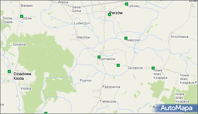 mapa Domasłów, Domasłów na mapie Targeo