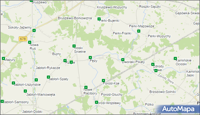 mapa Drągi, Drągi na mapie Targeo