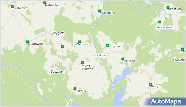 mapa Drążkowo, Drążkowo na mapie Targeo