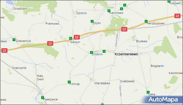 mapa Drobnin, Drobnin na mapie Targeo