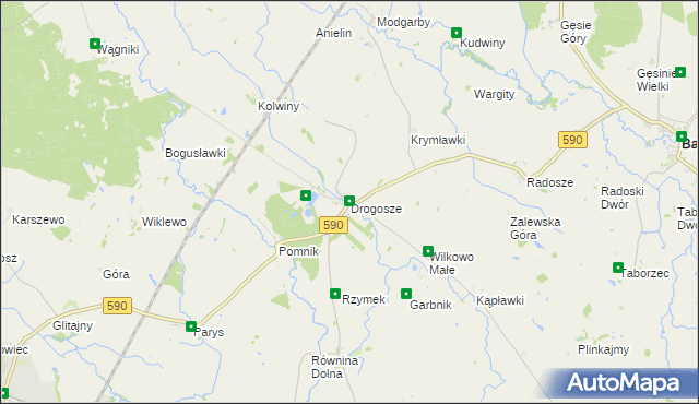 mapa Drogosze, Drogosze na mapie Targeo