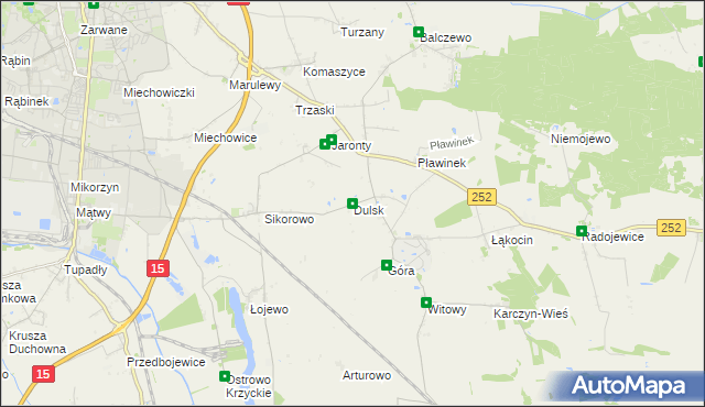 mapa Dulsk gmina Inowrocław, Dulsk gmina Inowrocław na mapie Targeo