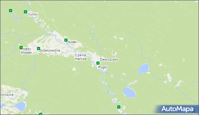 mapa Dworczysko gmina Giby, Dworczysko gmina Giby na mapie Targeo