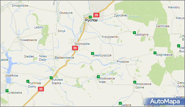 mapa Dworzyszcze, Dworzyszcze na mapie Targeo