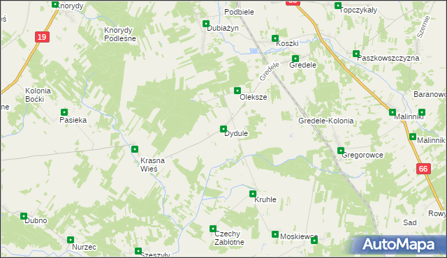 mapa Dydule, Dydule na mapie Targeo