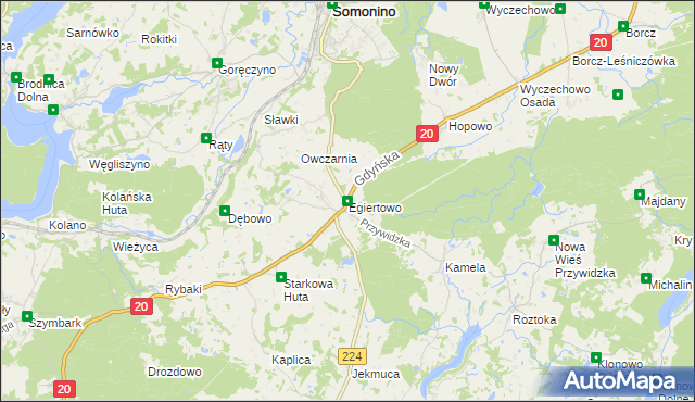 mapa Egiertowo, Egiertowo na mapie Targeo