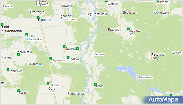 mapa Faliszew, Faliszew na mapie Targeo