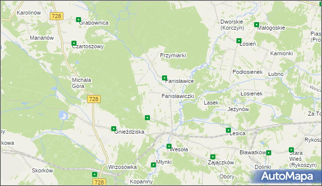 mapa Fanisławiczki, Fanisławiczki na mapie Targeo