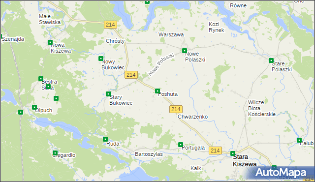 mapa Foshuta, Foshuta na mapie Targeo