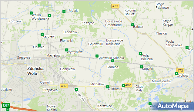 mapa Gajewniki-Kolonia, Gajewniki-Kolonia na mapie Targeo