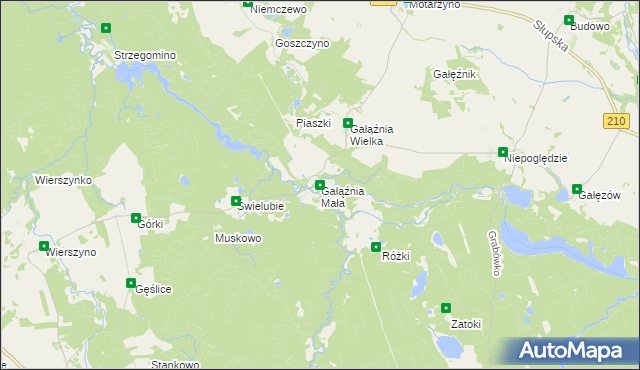 mapa Gałąźnia Mała, Gałąźnia Mała na mapie Targeo